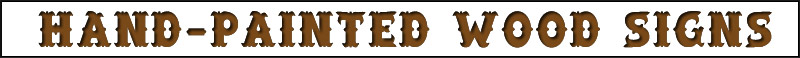 Hand-Painted Wood Signs