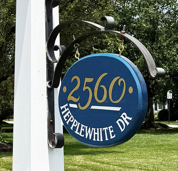 address sign